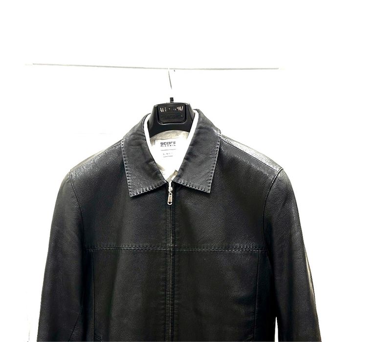Мужская кожаная куртка, размер-М