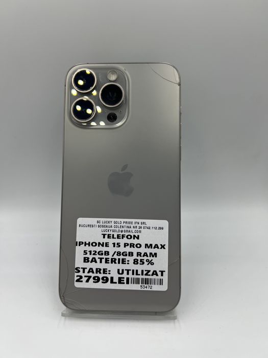Iphone 15 Pro Max 512Gb / 85% Baterie # 53472