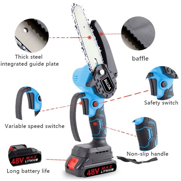 Телескопичен прът за акумулаторна лозарска ножица, верижен трион