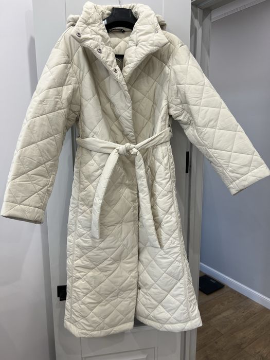 Стеганая длинная куртка