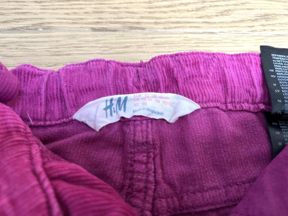 Pantaloni mov-roz H&M pentru fete (1 – 2 ani) 92 cm