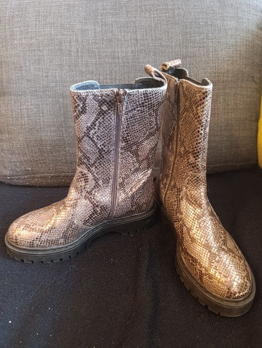 Боти естествена кожа Geox, змийски десен