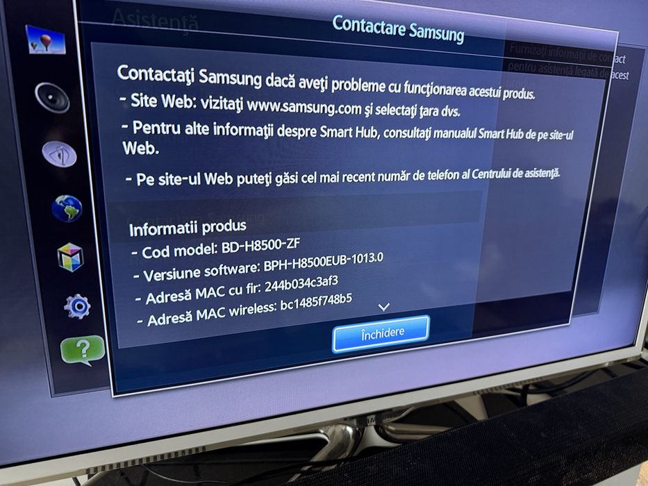 Samsung BD-H8500 Bluray 3D Smart recorder 500GB TV Tuner DVB-C digital