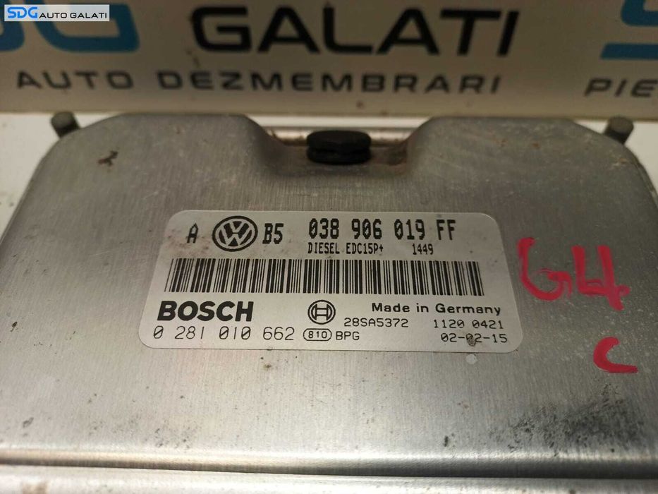 ECU Calculator Motor Audi A3 8L ATD 1997 - 2003 Cod 038906019FF 0281010662 [L0091]