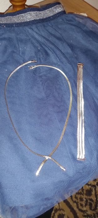 Set argint ,lant cu brățară