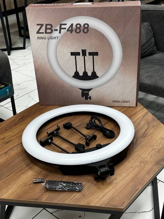 55 CM, Кольцевая лампа, с пультом управления, чёрная