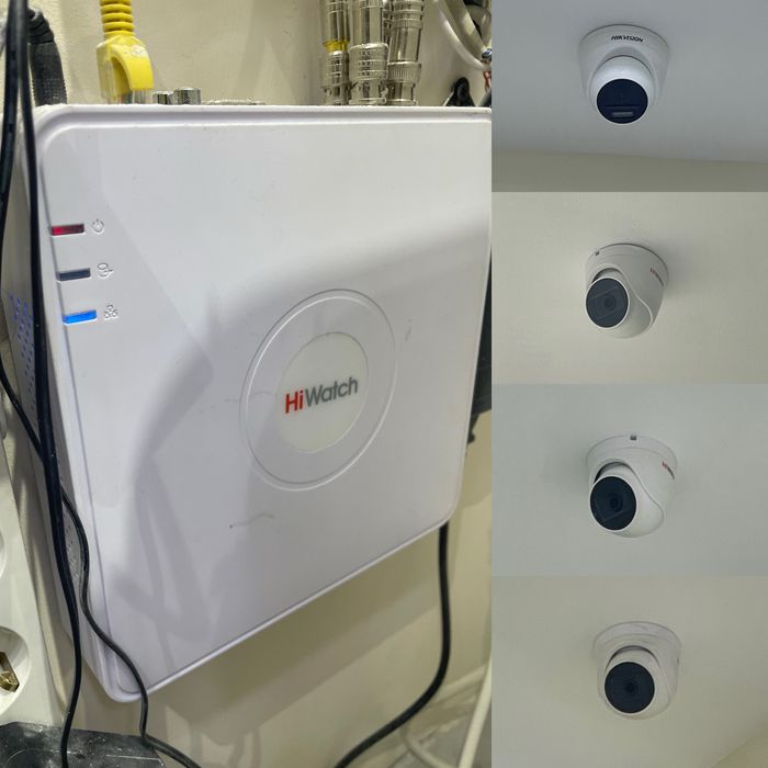 4 Камеры видеонаблюдения с регистратором