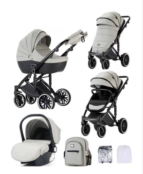 Коляска 3в1 luxmom. В идеальном состоянии