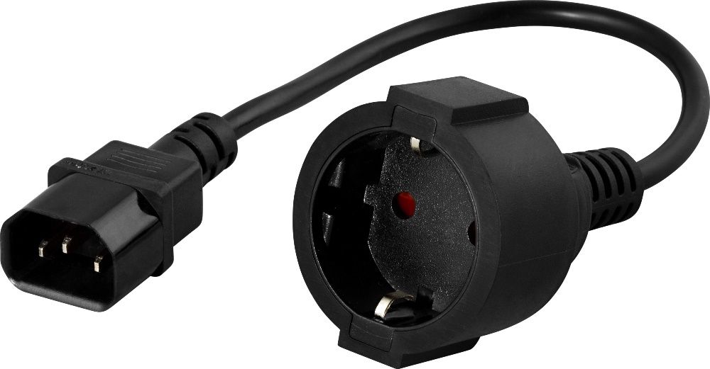 Cablu Adaptor C14 Tata - Schuko Mama 0.2m UPS-uri C14 - Schuko