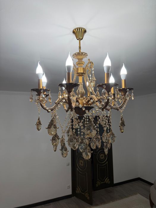 Люстра коричновое-золотое