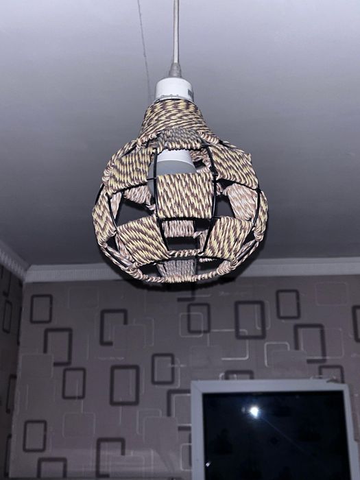 Вязанная люстра