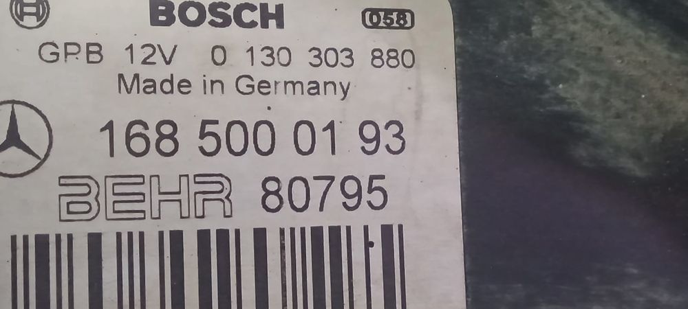 Electroventilator gmv 1685000193 Mercedes Benz A-Class W168 (facelift) (2001 - 2004) 1.4 benzina om166.940