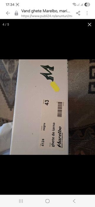 Vand ghete Marelbo pentru barbati