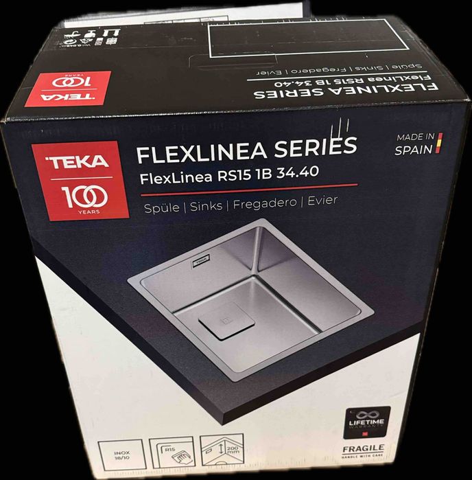 Кухненска мивка Teka Flexlinea 115000015 RS15 inox 34х40см Мивка за кухня правоъгълна
