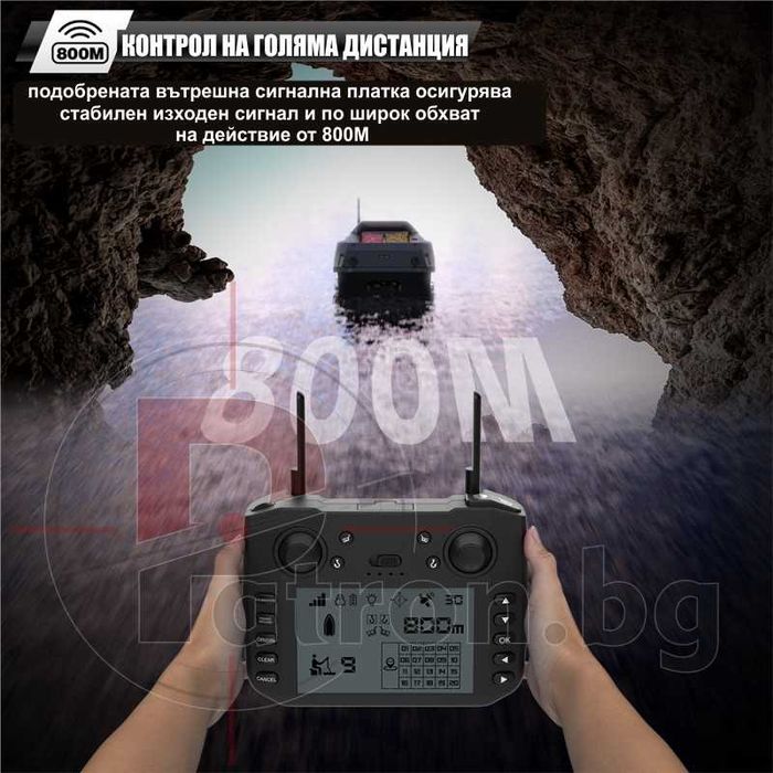 Flytec V080 GPS лодка за захранка 12V – катамаран за стръв за шаранджийски риболов