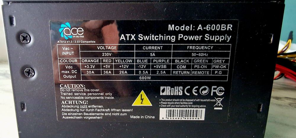 Sursa ace atx 600w