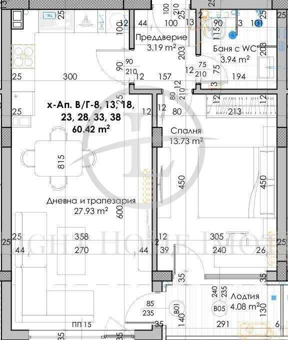 Реф. 4364 Двустаен пред Акт 16 Южно изложение