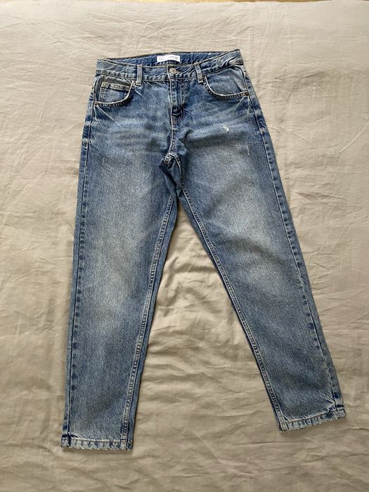 Голубые прямые джинсы Zara