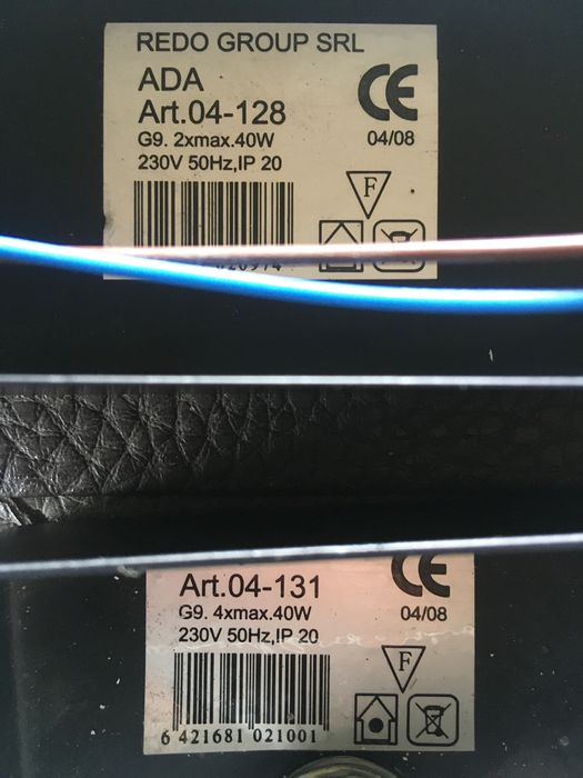 Lustra - Set de 2 lustre cu becuri G9