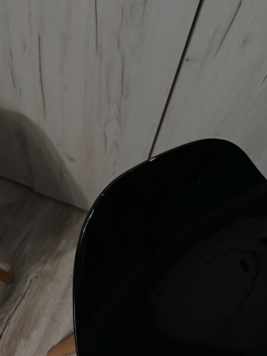 Scaune bar Jasmine, fix, ABS + lemn fag + metal, negru + fag, 80.5 cm