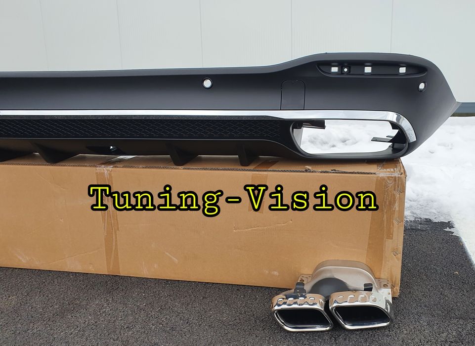 GLE/GLS 63 AMG дифузьор с накрайници W167 C167 X167 Mercedes