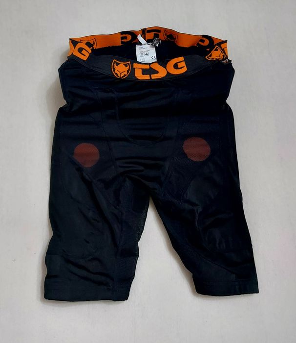 Pantaloni TSG Crash D30 Negri, cu protecții, ciclism, skate, enduro, L