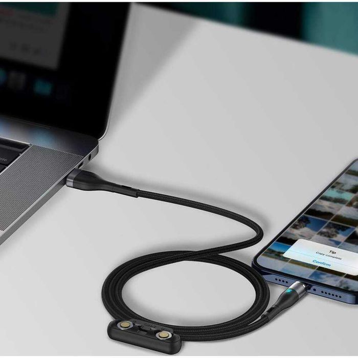 Baseus Zinc Magnetic Safe Fast Charging Data Cable USB M+L+C 5A USB A