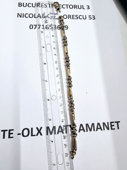 Vand bratara barbat din aur 14 k 18.54 g cod 311