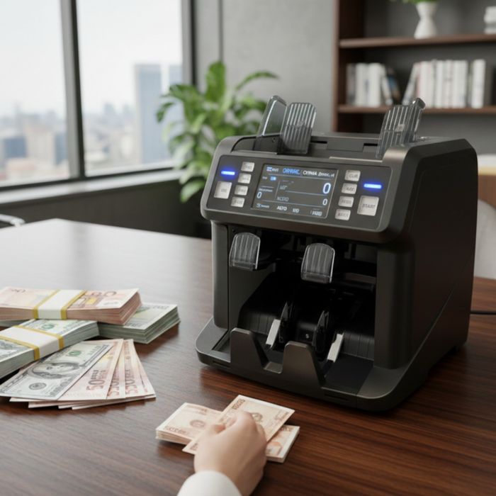 Многовалутна машина за броене на банкноти с детекция за фалшиви