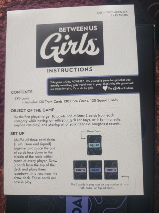 Игра за възрастни Between Us Girls английски