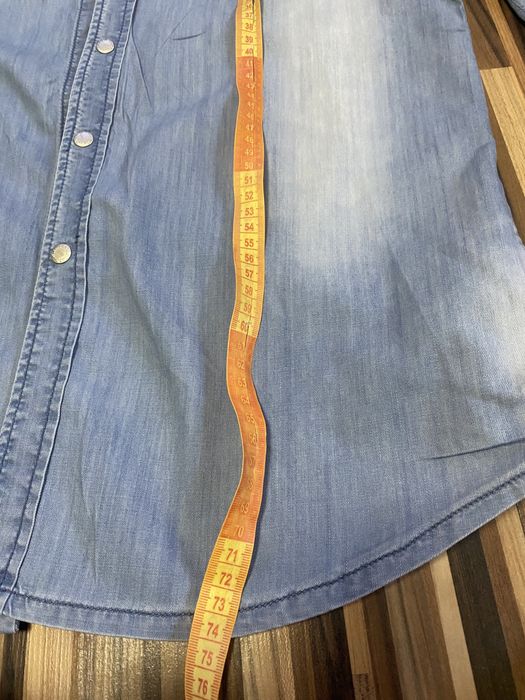 Camasa Denim Jeans Blugi Back Number Union Made USA