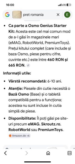 Jocuri pt copii pret 220 ron