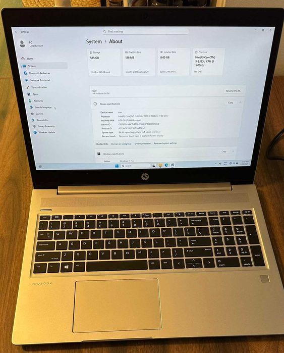 HP ProBook 450 G6 – Intel Core i5 | 8GB RAM | SSD+HDD | Full HD 15.6”