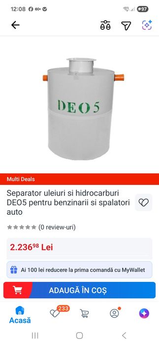 Separator hidrocarburi
