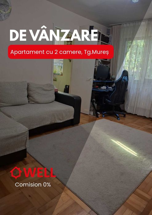 De vânzare apartament situat în Dâmbu Pietros, cu 2 camere, Tg.Mureș