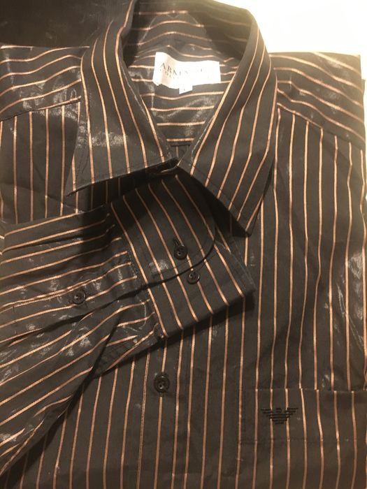 Нова черна мъжка риза Л