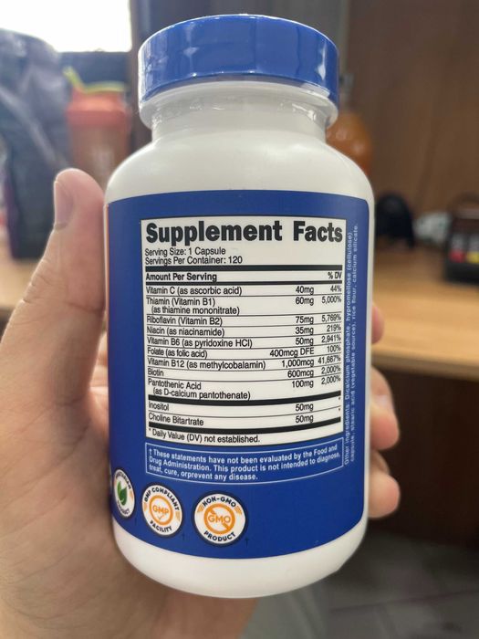 Nutricost Vitamin B Complex 462mg (120 caps)
