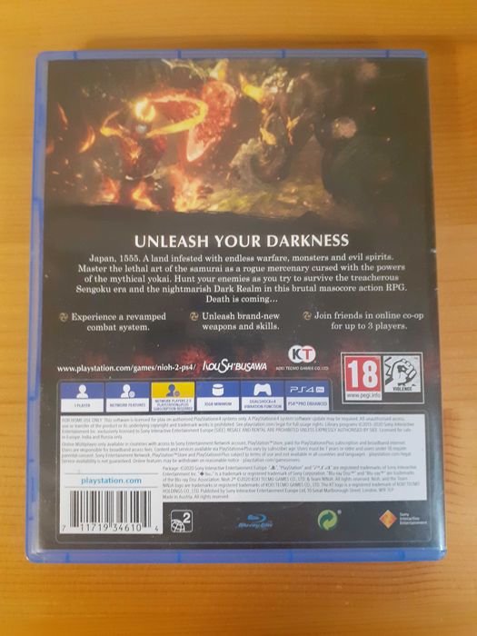 Nioh 2 игра за PS4