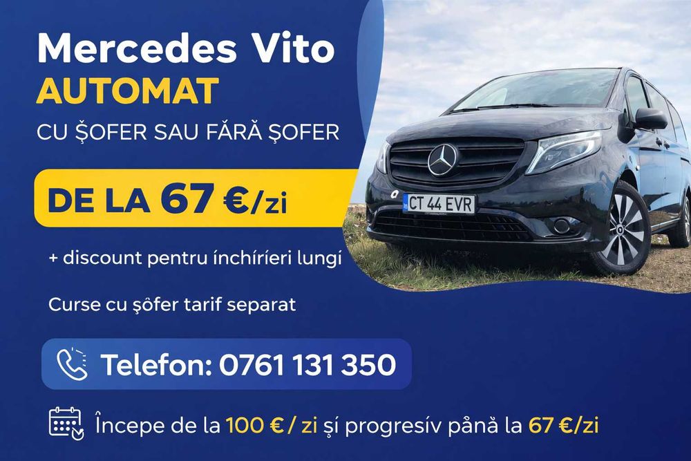Mercedes Vito Automat – Închiriere cu sau fără șofer