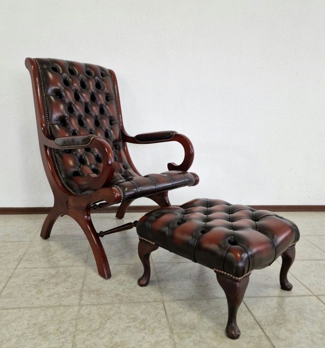 Кожена холна  гарнитура Честърфийлд Chesterfield