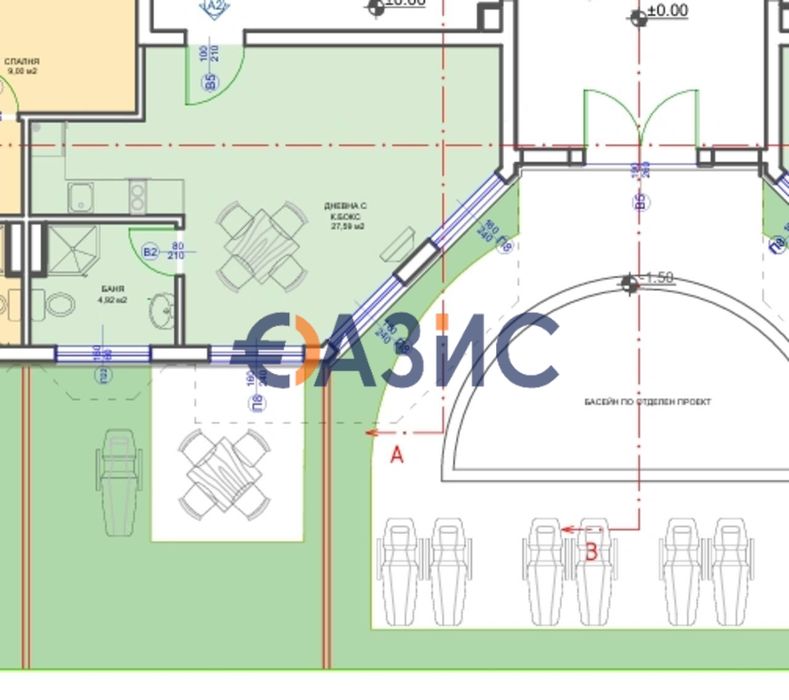 Продава се Едностаен апартамент в с. Кошарица, Област Бургас - 84 кв.м за 371 €/кв.м - Снимка #2