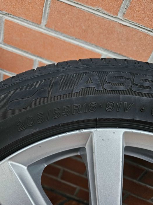 Jante Aliaj VW R16 5x112 ET45 + Anvelope Vară 205/55 R16 DOT22