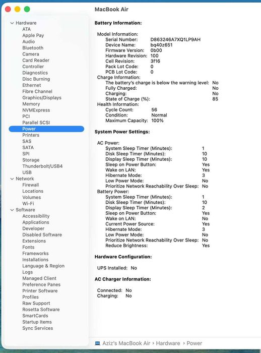 Macbook Air M2 15,3 inch, 2023