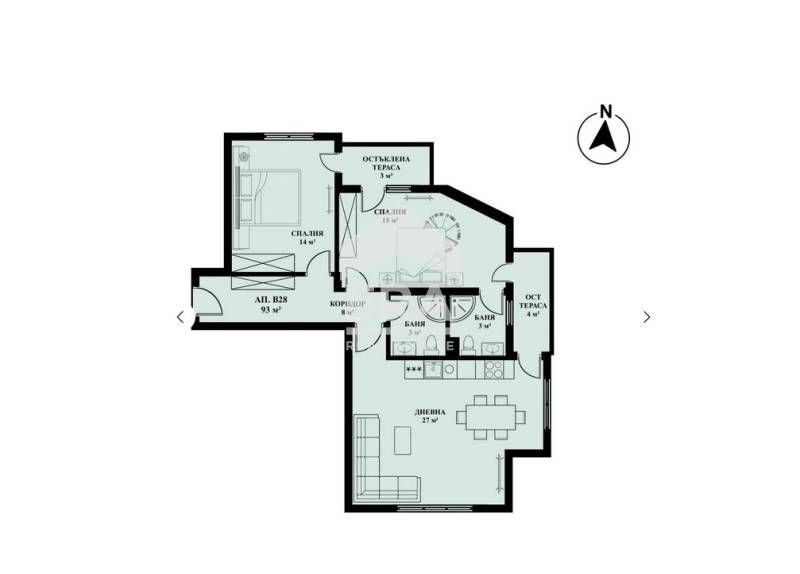 ЕРА Фаворит продава луксозен тристаен апартамент с три изложения в Люл