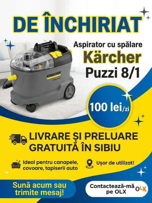 Inchiriezi Kärcher Puzzi 8/1 | Aspirator cu injecție-extracție | Sibiu
