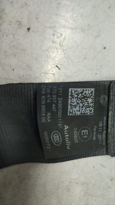 Centura siguranta spate 3t0857447 Skoda Superb 2 [2008 - 2013]