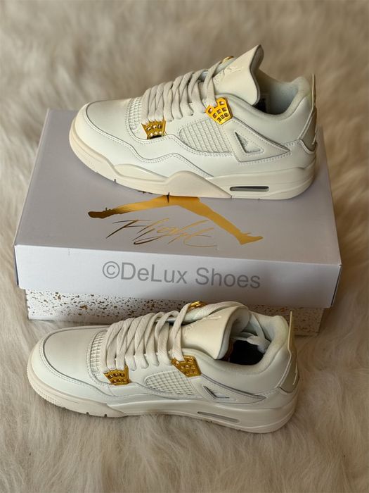 Air Jordan 4 Retro Metallic Gold White Oreo Cement Black Tech Nike