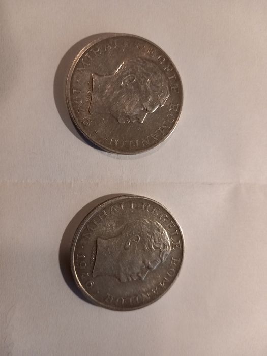 Vând  2 monede argint 100000 lei 1946,regele Mihai 1 al României
