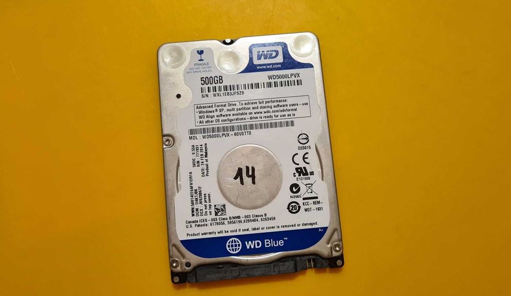 14.HDD Hard Disk Laptop Western Digital Blue 500Gb 5400Rpm 8MB SATA 3