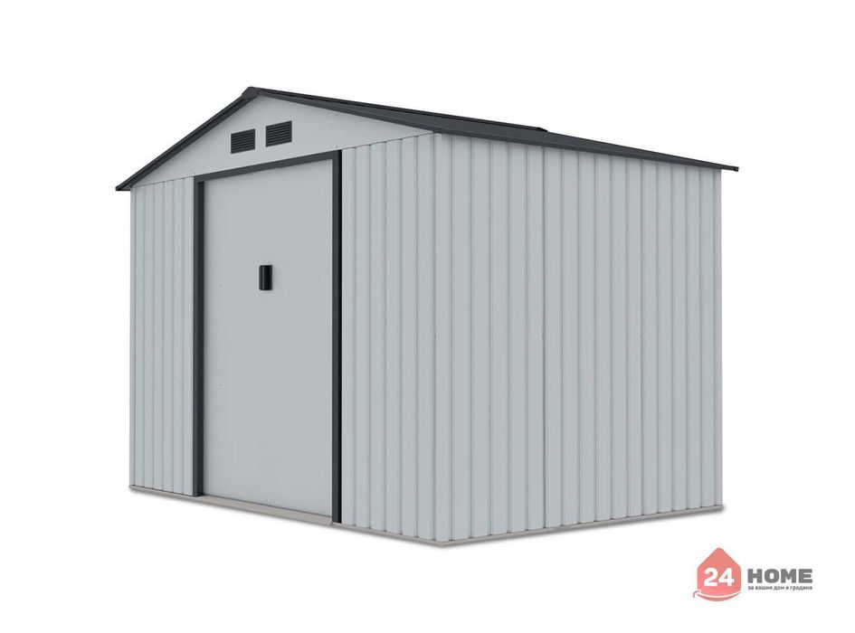 Градинска барака SUNNY Hudson, светло сива 319х277х202 см, ДхШхВ